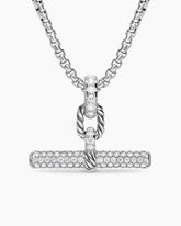 DY Madison® Toggle Pendant in Sterling Silver with Diamonds, 29mm